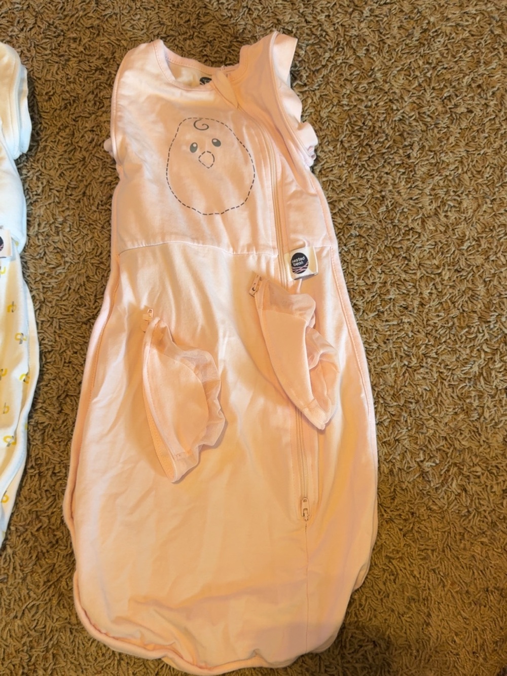 Nested Bean Pink Sleeveless Baby Sleep Sack with Zipper
